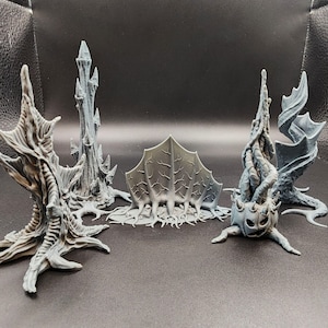 Fantasy Terrain Kit Alien Plant Minis for RPG & Wargame Scenery, Unique Mini Scenery Pack, Alien Jungle Decor, Tabletop Terrain