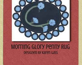 Penny Rug Pattern Morning Glory Instant Download