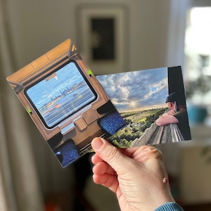 3 Eisenbahn Reise Romantik Postkarten