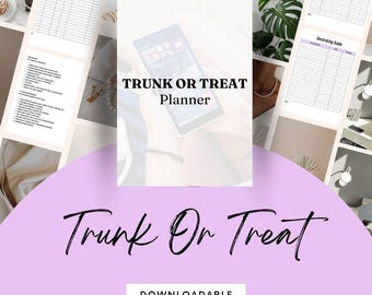 Halloween Trunk or Treat Guide | Trunk or Treat Contest Activity Checklist  | Trunk or Treat Planner | Downloadable Printable Pdf | 20 Pages