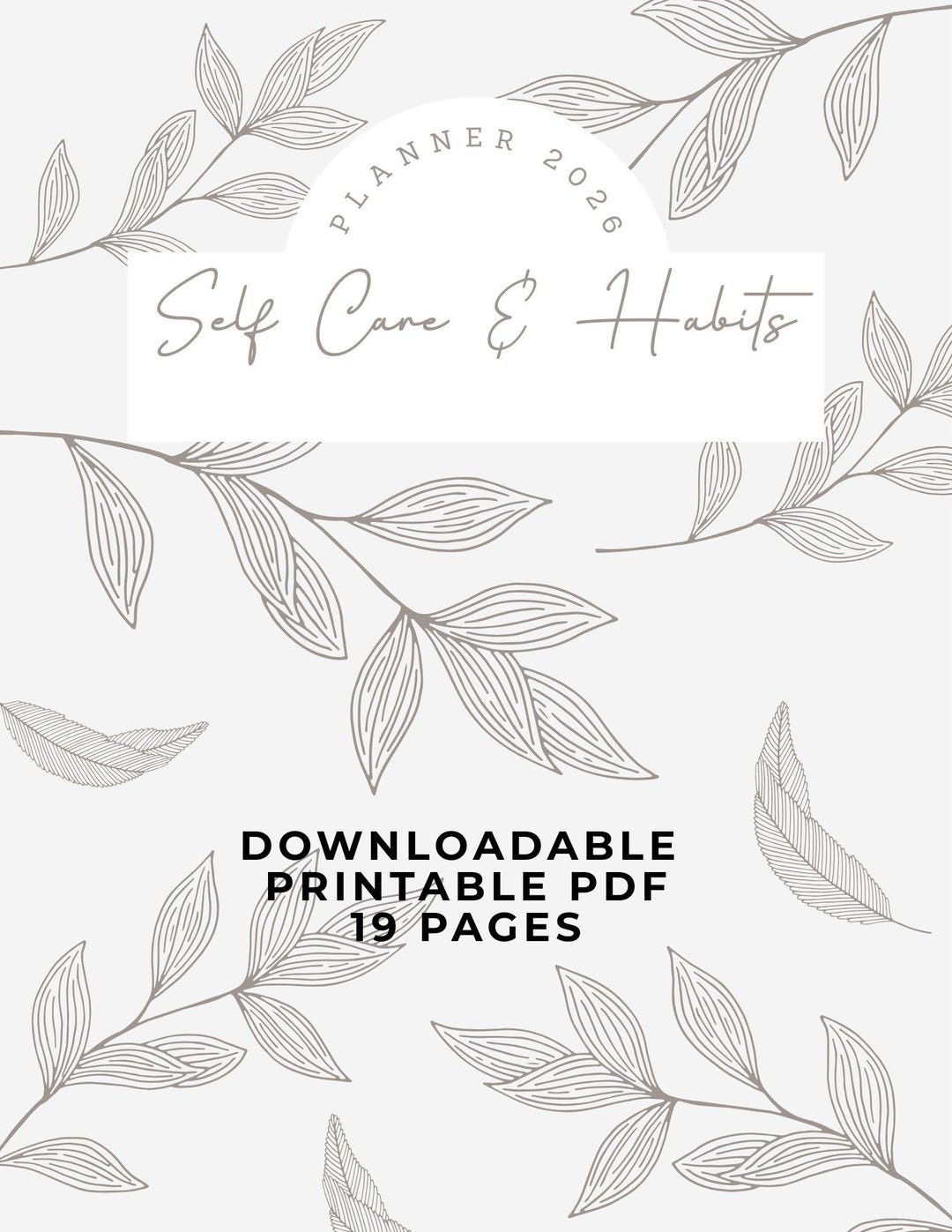 DAILY HABITS Self Care Log | 2026 Self Care Habit Tracker | Printable ...