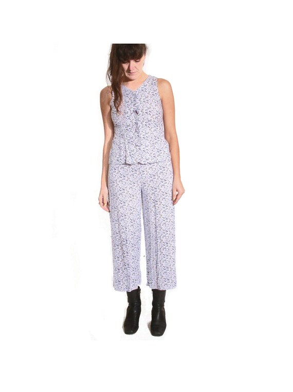 Vintage 1990s Rampage Two Piece Floral Capri Pants