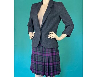 Ensemble Veste Blazer + Jupe Pendleton - Laine Bleu Marine - Taille 10/12 - Occasion Très Bon état