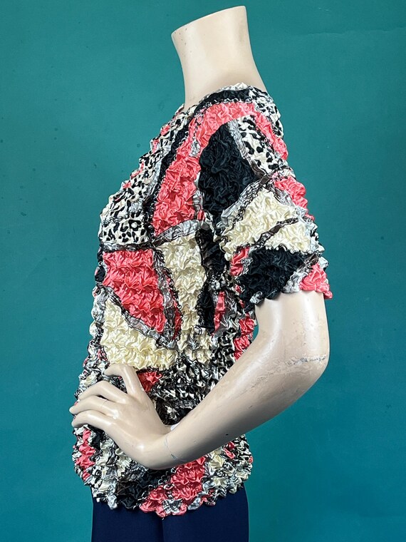 Y2k Abstract Patchwork One Size Fits Most Stretch… - image 6