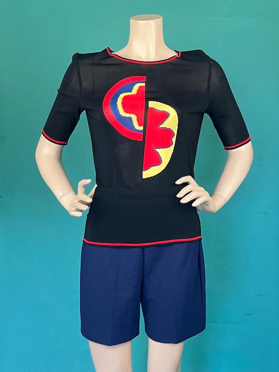 Vintage 90s Split Circle Gianni Versace Made in I… - image 1