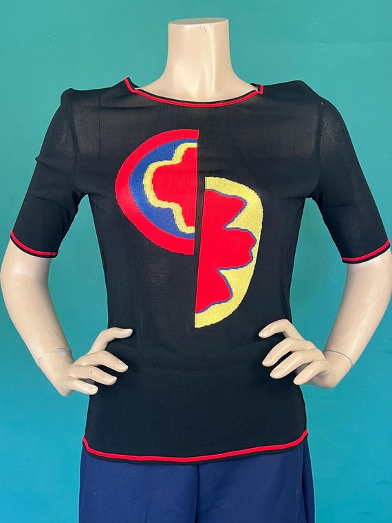 Vintage 90s Split Circle Gianni Versace Made in I… - image 2