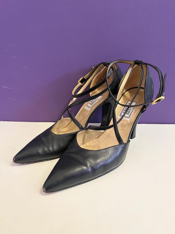 Vintage 90s Designer Gianni VERSACE Made in Italy Cross Ankle