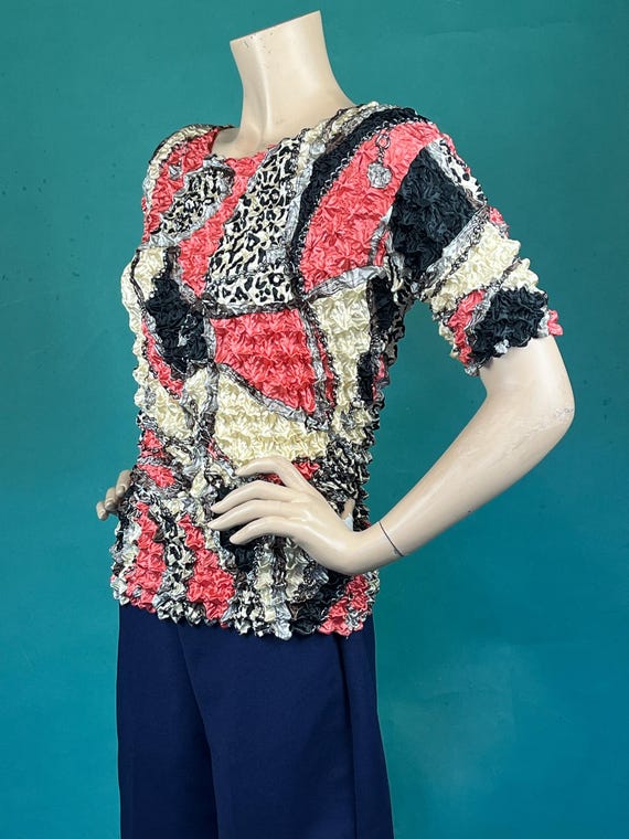 Y2k Abstract Patchwork One Size Fits Most Stretch… - image 1