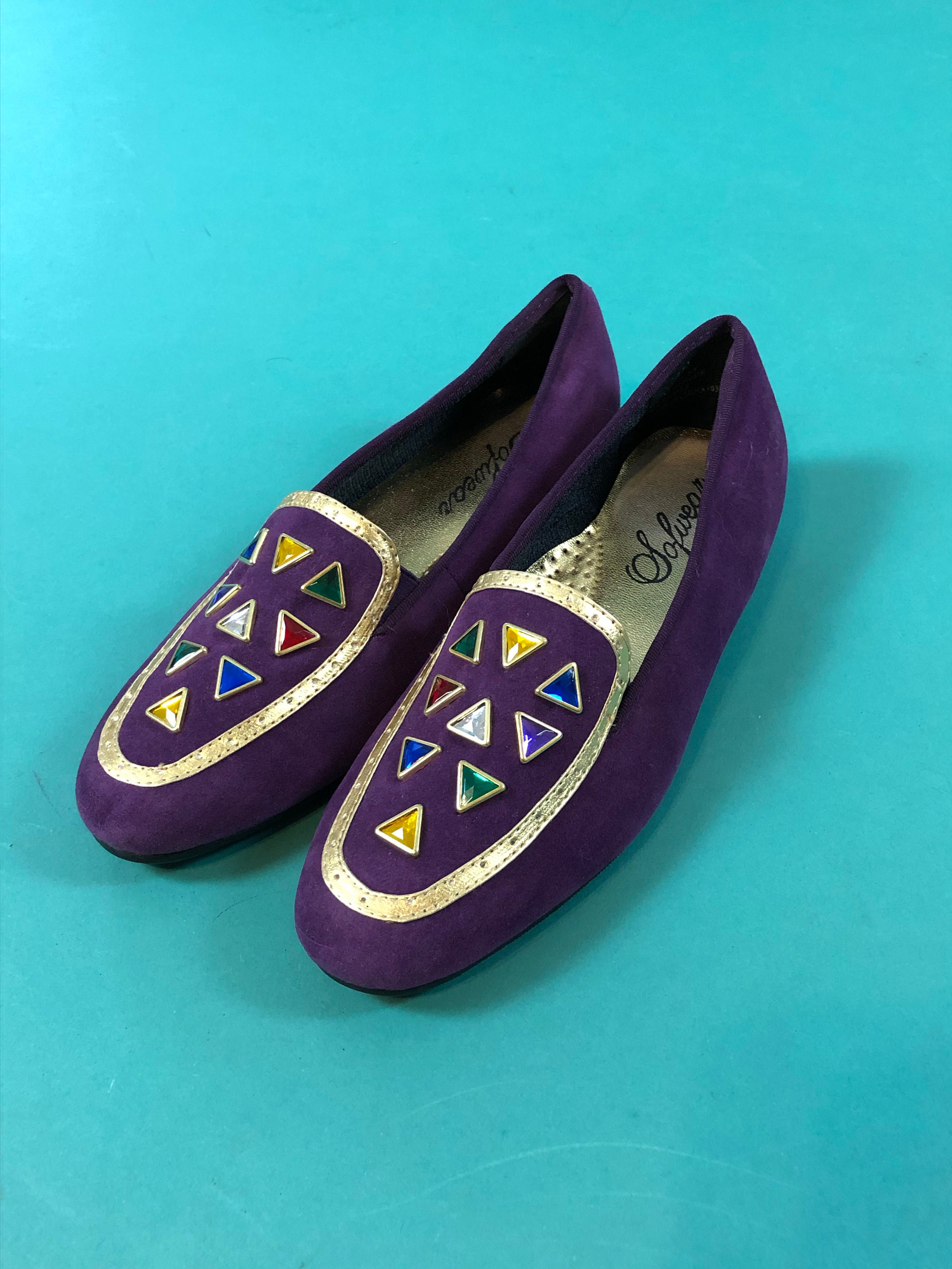 Purple driving shop shoes