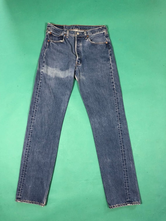Dark Wash Levis 501 Vintage 90s Button Fly Norm Core Mid Rise | Etsy