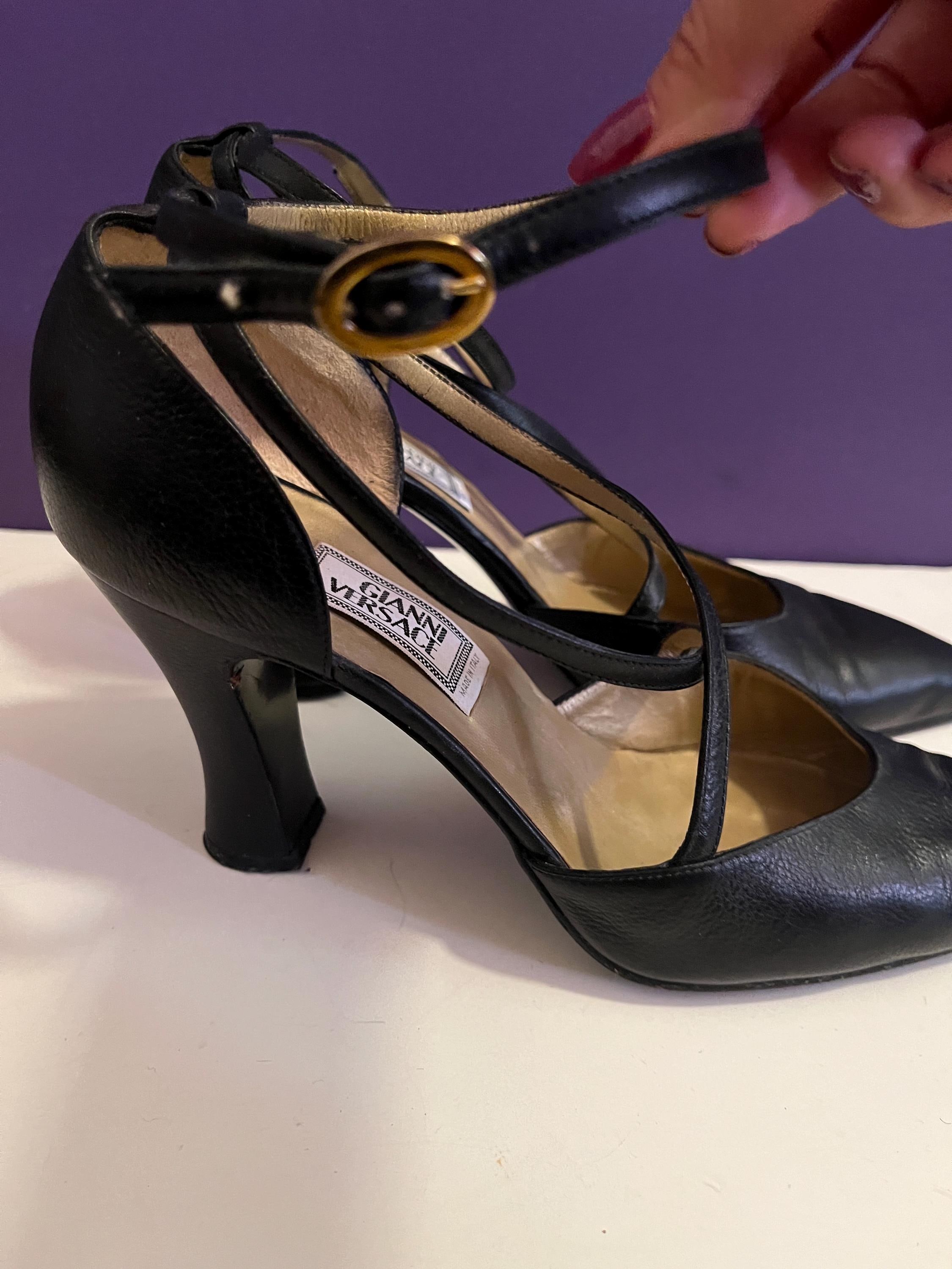 90s GIANNI VERSACE ローファー ロゴプレート VINTAGE 90s GIANNI