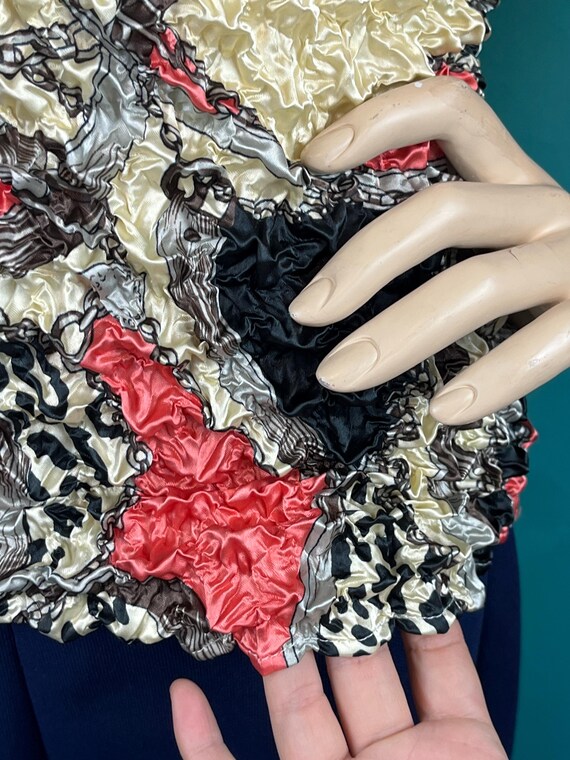 Y2k Abstract Patchwork One Size Fits Most Stretch… - image 4