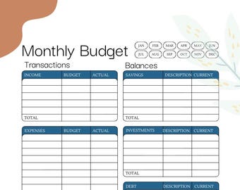 Financial Workbook, Calculating Net Worth, Financial Organizing, Budgeting, Expenses