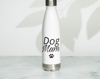 Gourde en acier inoxydable Dog Mum, individuelle