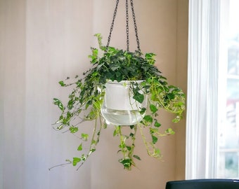 Self Absorbing Water Hanging Flowerpot Minimalist Plant Hanger Indoor Hanging Planter Hanging Plant Pot Holder Indor Planter Flower Planter