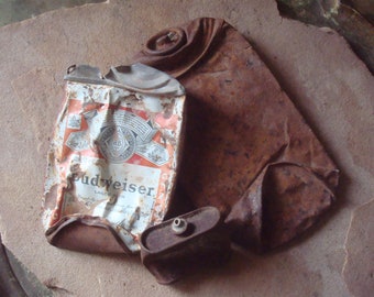 Rusty Metal Cans ~ Flattened, Smashed Spray Can, Beer Can, Oil Can, Rustic, Primitive Decor ~ Assemblage ~ Altered Art