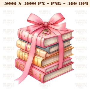 Coqueta pila de libros con lazo de cinta png, libros png, libro png, libros femeninos png, lazo rosa png, coqueta png, amante de los libros png, ratón de biblioteca aficionado a los libros