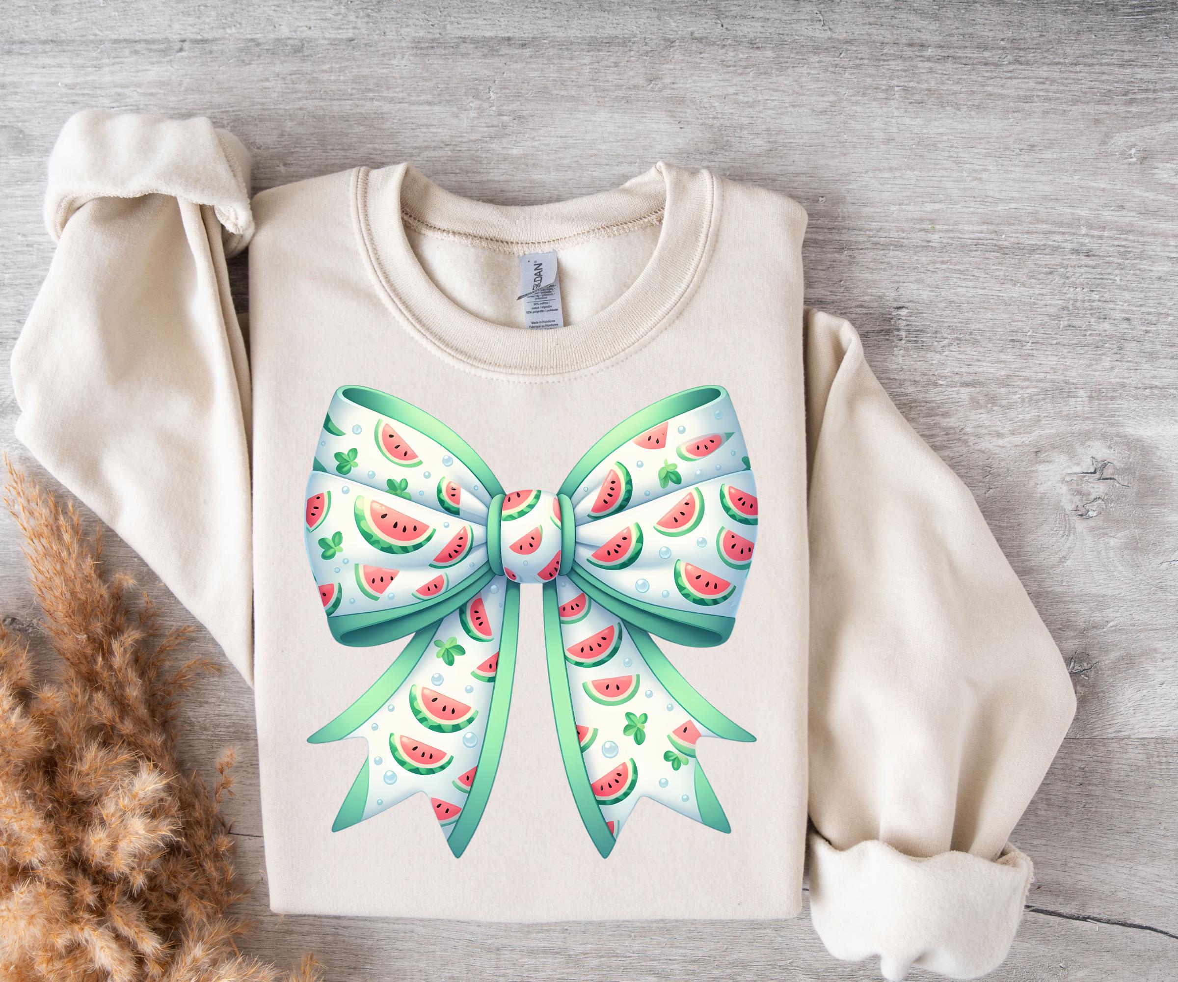 Watermelon Ribbon Bow PNG, Coquette Digital Download, Clipart Image T ...