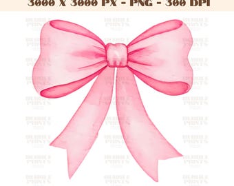 Pink Coquette ribbon bow PNG, watercolor pastel pink coquette bow, soft girl Sublimation, light pink bow ribbon digital, cute girly trendy