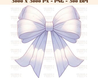 White Bow PNG, Cute Coquette White watercolor design,white ribbon image, white bow illustration, cute coquette bow graphic, weddings,digital