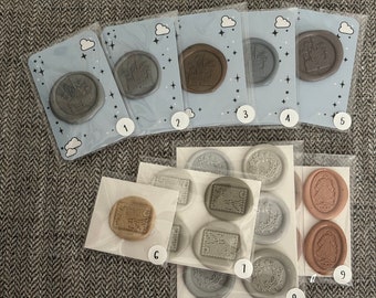 Handmade Wax Seal Sets with Sticker backing