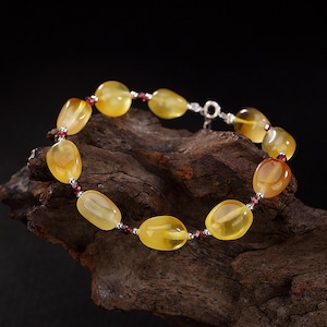 Natural Baltic Amber Free-form Bracelet