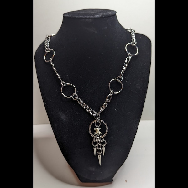 Gothic Necklace with Rattlesnake vertebrae