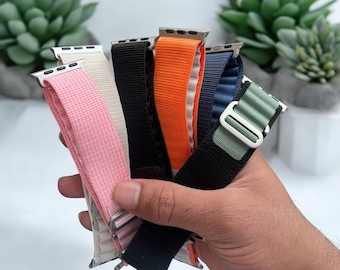 Nylon Watch Band • Handmade Bracelet Watch Strap 38mm-41mm 42mm-49mm • Apple Watch Armband For 10-1 Series • Christmas Gift For Women + Men