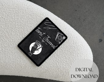 Diario digital de tarot, registro de lecturas de tarot, trabajo con la sombra, planificador de manifestación, rastreador espiritual, PDF digital de brujería