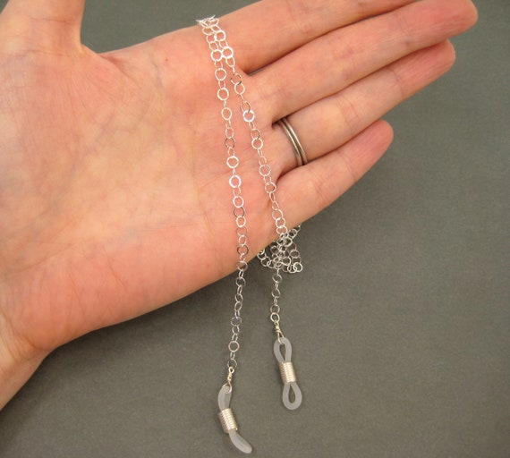 Sterling silver cheap eyeglass chain