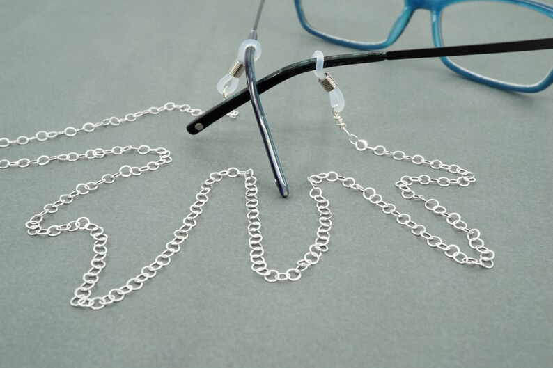 Sterling Silver Eyeglass Chain Classic Reading Glasses Chain Etsy
