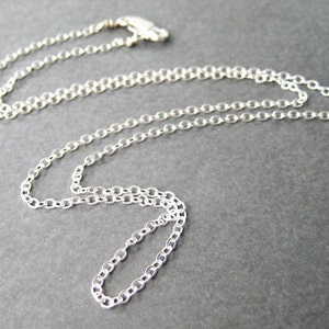 20 Inch Sterling Silver Flat Cable Chain Necklace: .925 Silver