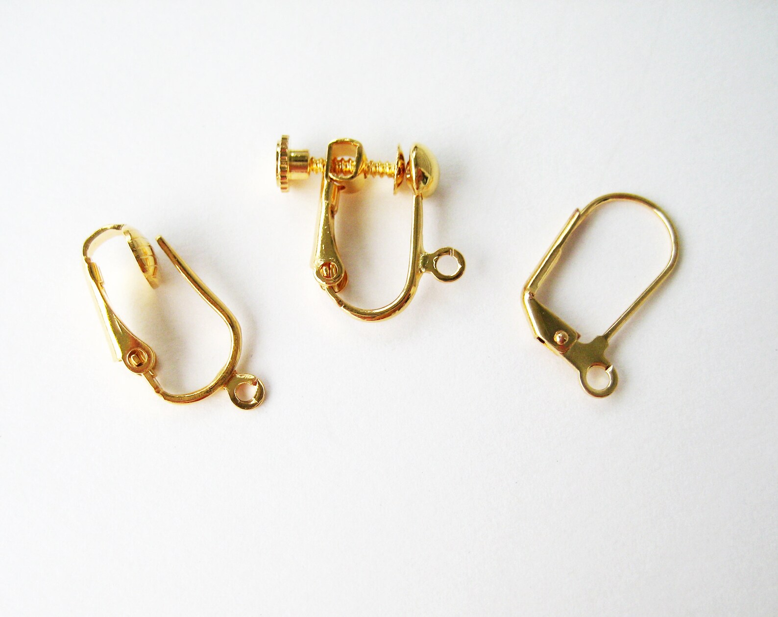 Brushed Gold Teardrop Clip on Earrings Gold Teardrop Clipons Etsy
