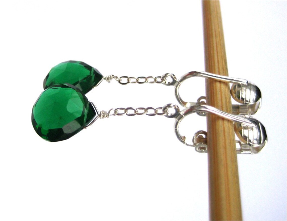 Small Three Colors Tourmaline Earrings sterling silver hook