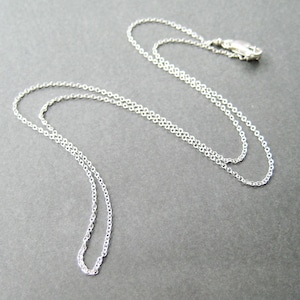 20 inch Sterling Silver Chain Necklace, Fine Gauge Chain, .925 Sterling Silver, Simple Necklace, Lobster Claw Clasp, Handmade