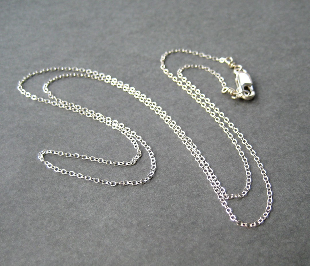 22 Inch Sterling Silver Cable Chain Necklace: Fine Gauge - Etsy