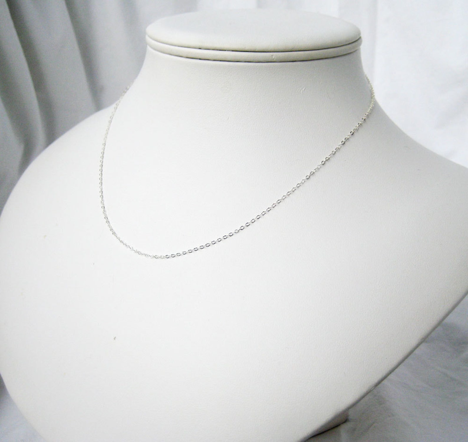16 Inch Sterling Silver Chain Necklace Fine Gauge .925 - Etsy