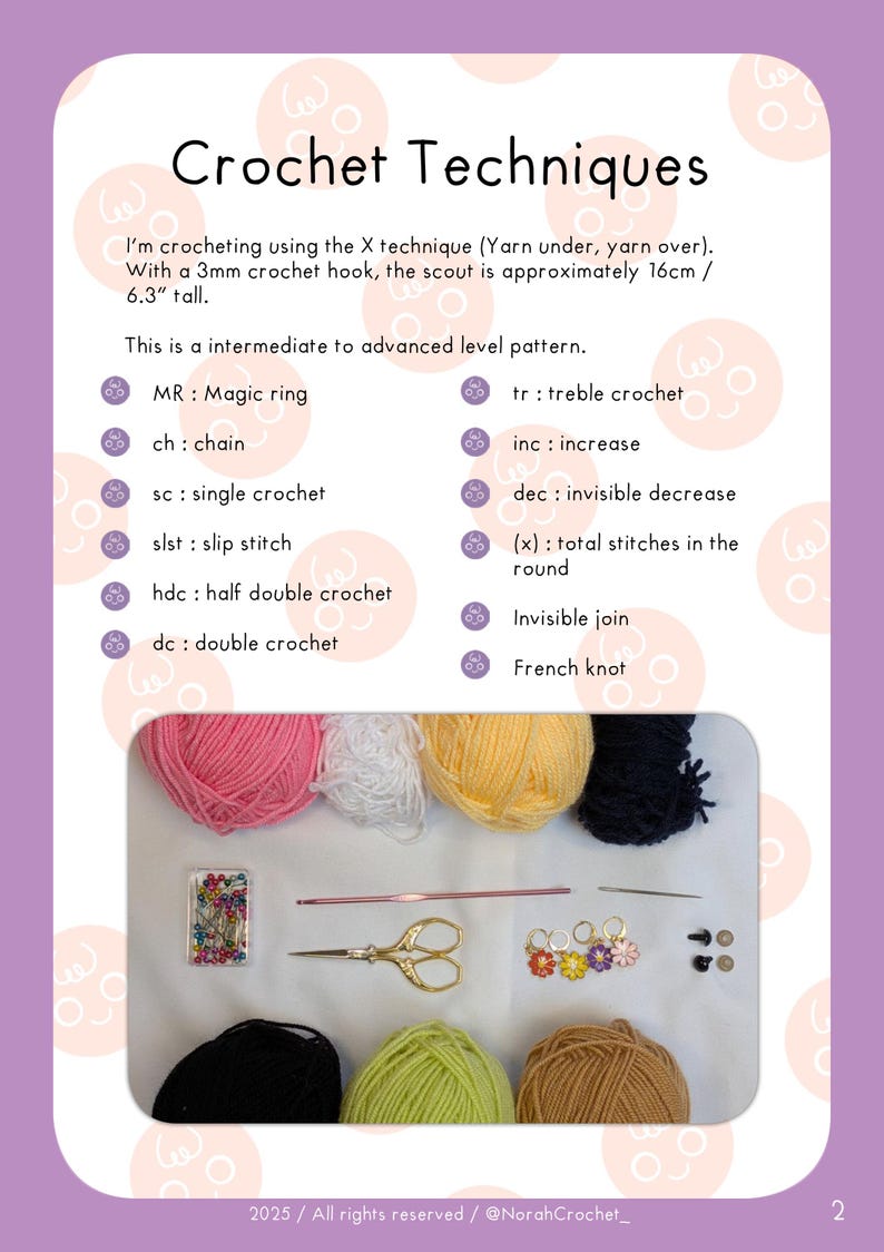 Crochet Pattern to Make a Little Scout, Amigurumi Scout Inspired by ...