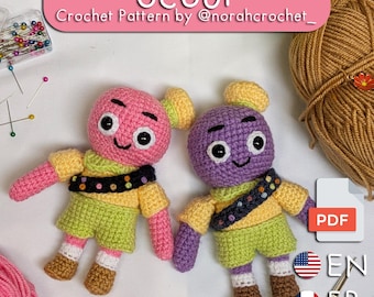 Crochet pattern to make a little scout, amigurumi scout inspired by PEAK
