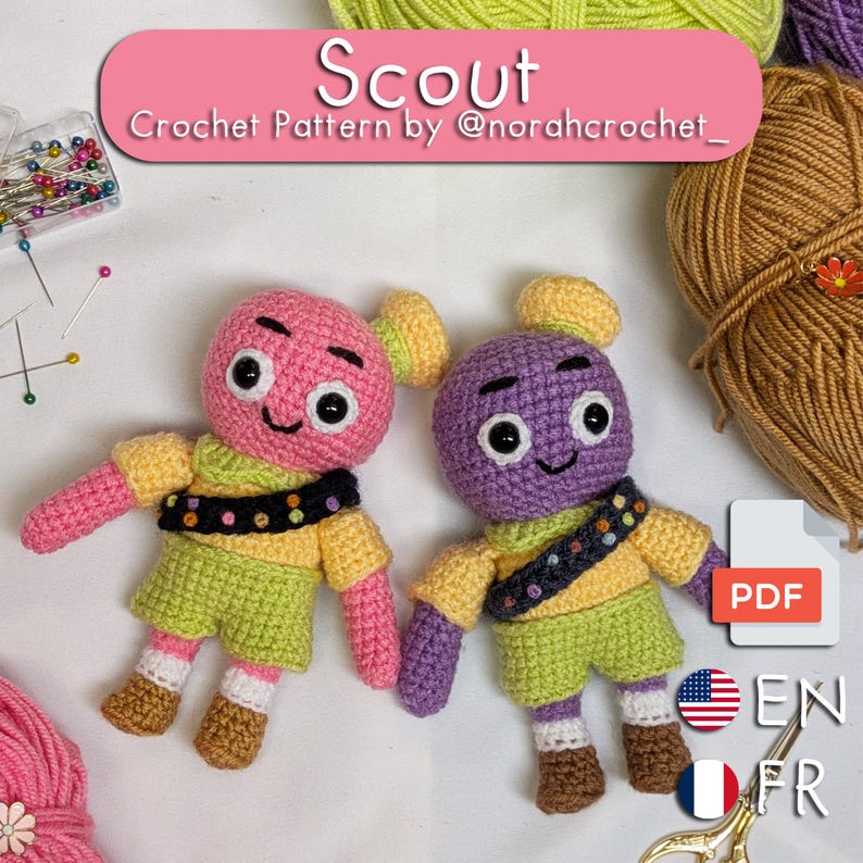 Crochet Pattern to Make a Little Scout, Amigurumi Scout Inspired by ...