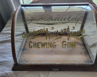 Vintage Glass Advertising Display Case