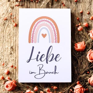 Schwangerschaft Karte ihr werdet Großeltern Oma Opa | Babyverkündung Idee Tante | Grußkarte Schwangerschaft Liebe im Bauch |  Du wirst Papa