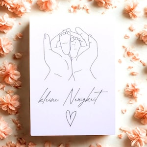 Karte Schwangerschaft kleine Neuigkeit | Baby verkünden du wirst Oma Opa Tante Onkel | Minimalistische personalisierte Karte Du wirst Papa