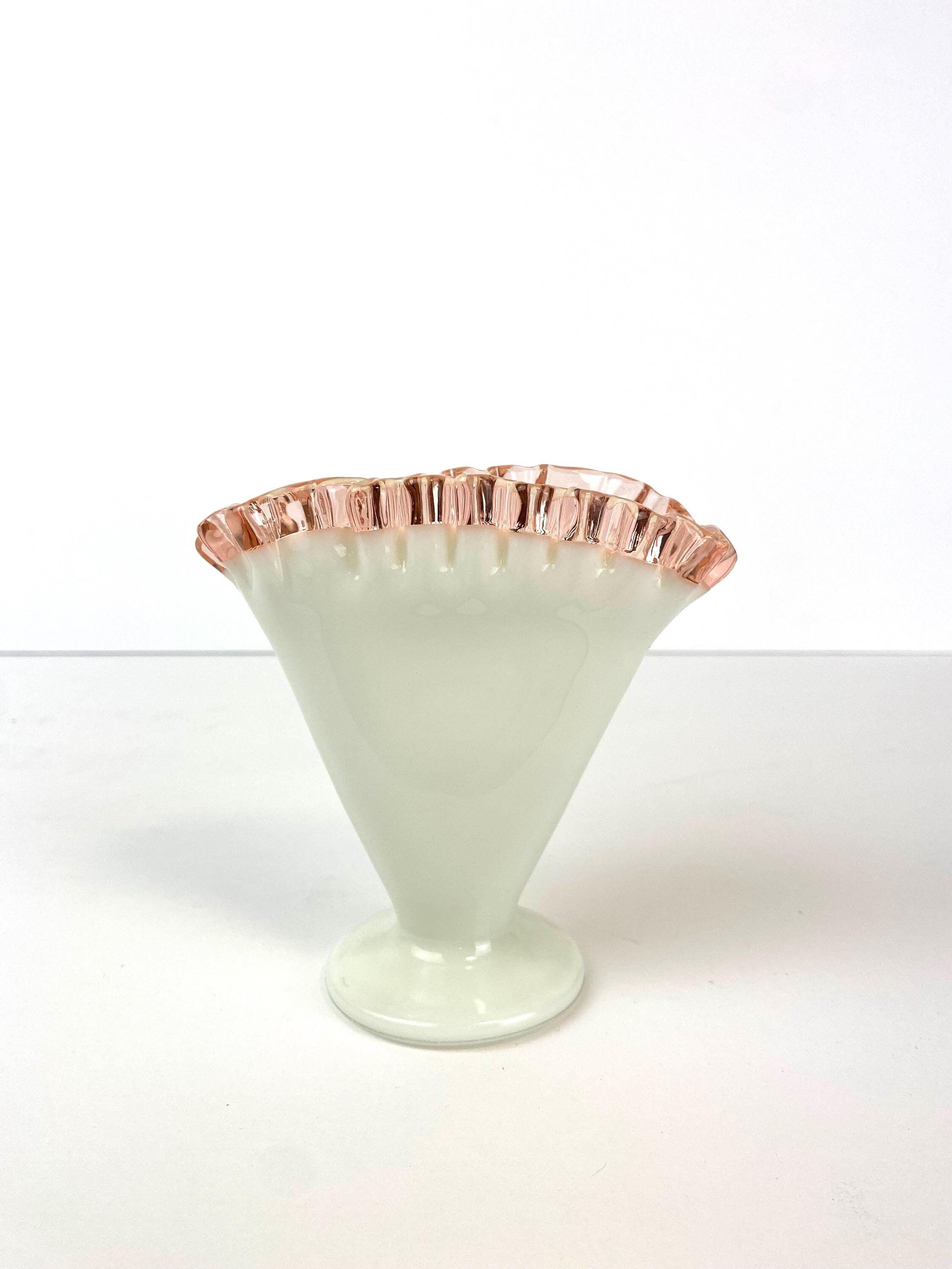 Fenton Milk Glass Vase - Etsy