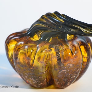 Mini Pumpkin Pumpkin Spice, Fantasy Glass Pumpkin, Handmade Flamework Glass image 5