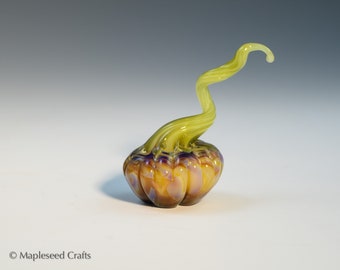 Mini Pumpkin “Goblin Candy”, Fantasy Glass Pumpkin, Handmade Flamework Glass