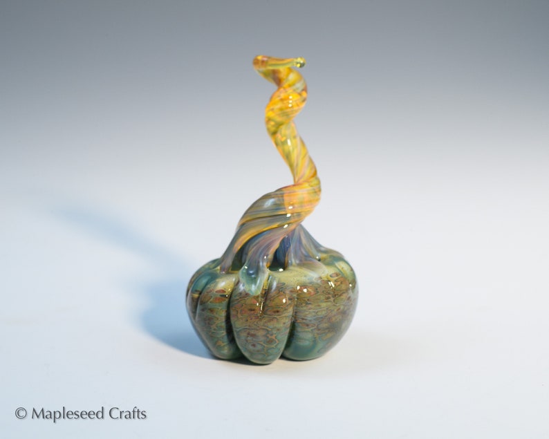 Mini Pumpkin Desert Dreams, Fantasy Glass Pumpkin, Handmade Flamework Glass image 8
