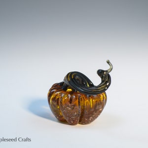 Mini Pumpkin Pumpkin Spice, Fantasy Glass Pumpkin, Handmade Flamework Glass image 3