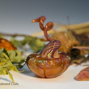 Mini citrouille Witch Candy , citrouille en verre fantastique, verre flamework fait à la main image 4