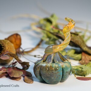 Mini Pumpkin Desert Dreams, Fantasy Glass Pumpkin, Handmade Flamework Glass image 4